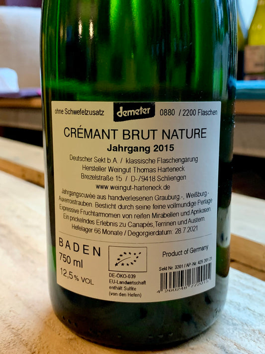 Crémant Brut Natur 2015 Thomas Harteneck Baden/Bio