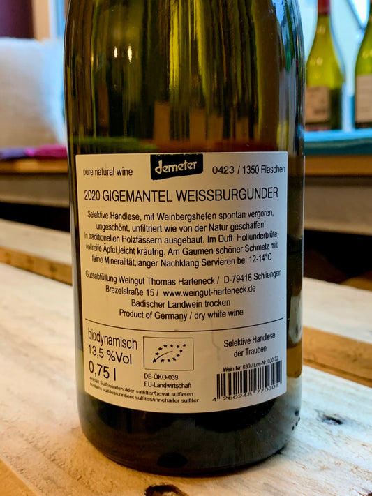 Gigemantel Weissburgunder 2020 Thomas Harteneck Baden/Bio