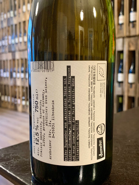 Weißer Burgunder Kalkboden 2021 Sven Leiner Pfalz/Bio
