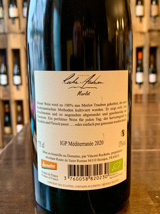 Merlot IGP Méditerranée 2021 Domaine Roche-Audran südliche Rhône/Bio