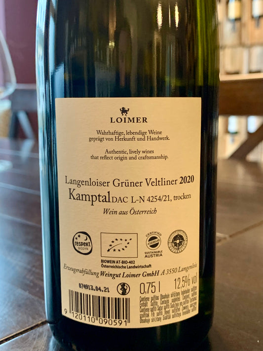 Langenloiser Grüner Veltliner 2020 Loimer Kamptal DAC/Bio