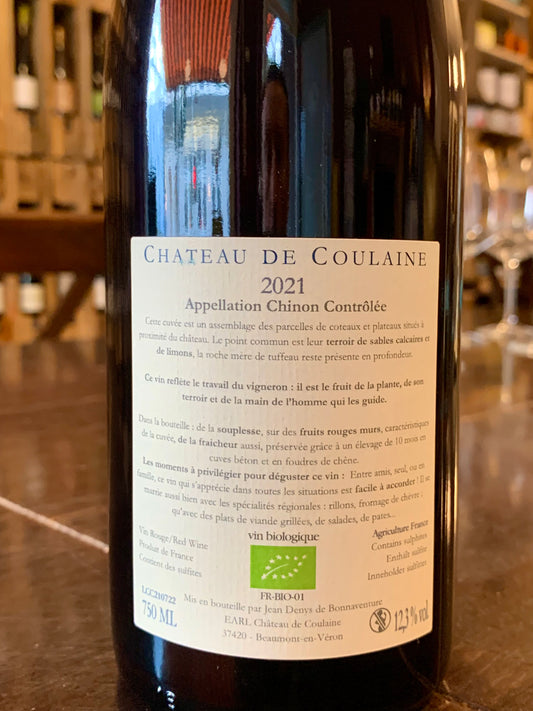 Chateau de Coulaine 2023 Cabernet Franc Chinon-Loire/Bio