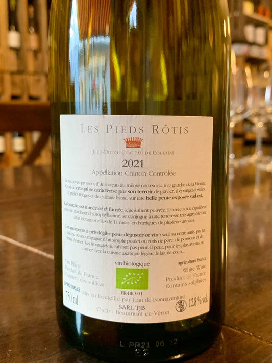 Les Pieds Rôtis 2020 Chenin Blanc Château de Coulaine Chinon Loire/Bio