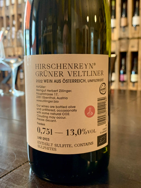 Hirschenreyn Grüner Veltliner 2022 Herbert Zillinger Weinviertel/Bio