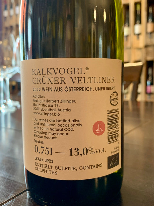 Kalkvogel Grüner Veltliner 2022 Herbert Zillinger Weinviertel/Bio