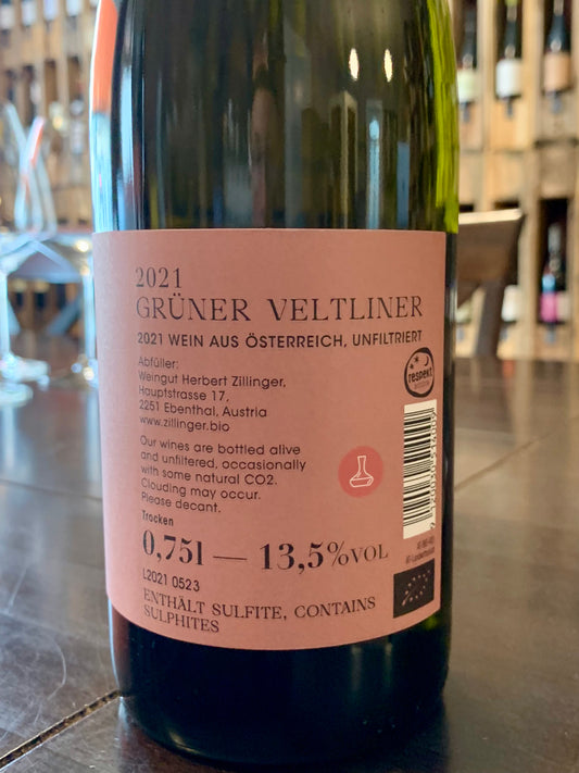 Zillinger 2021 Limited Edition Grüner Veltliner Herbert Zillinger Weinviertel/Bio
