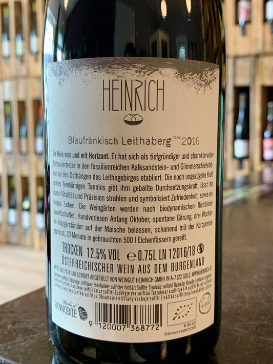 Blaufränkisch Leithaberg DAC 2016 Heinrich Burgenland/Bio