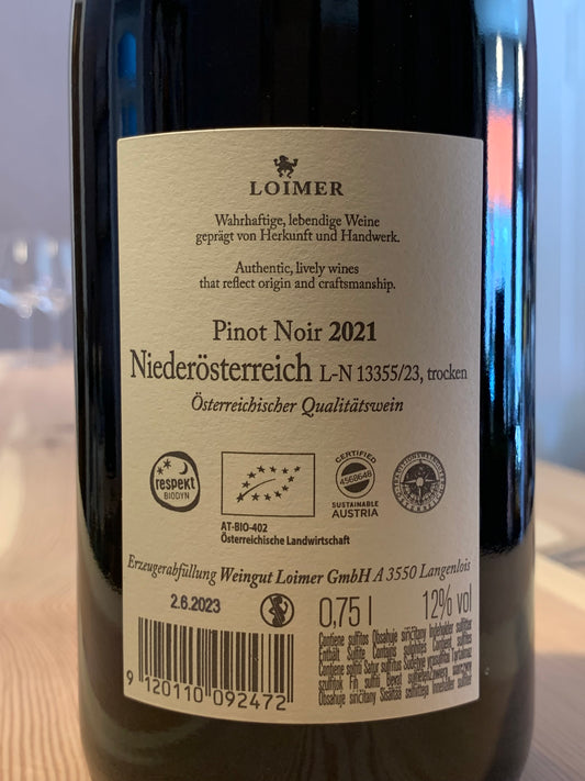 Pinot Noir Langenlois 2021 Loimer/Bio