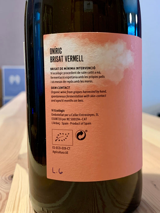 Oníric Xarello Brisat Vermell 2023 Entre Vinyes Katalonien/Bio