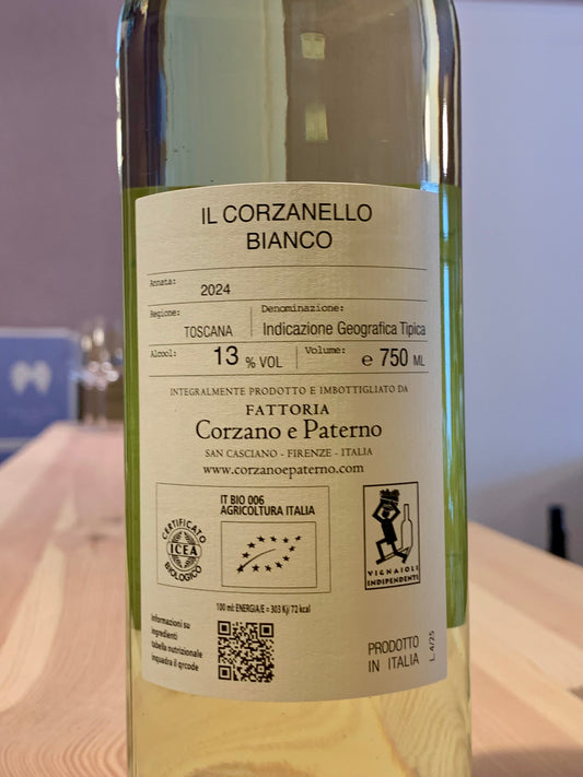 Il Corzanello Bianco IGT 2024 Corzano e Paterno Toscana/Bio