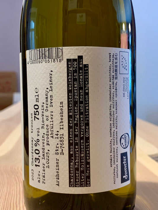 Chardonnay Ton.Boden 2023 Sven Leiner Pfalz/Bio