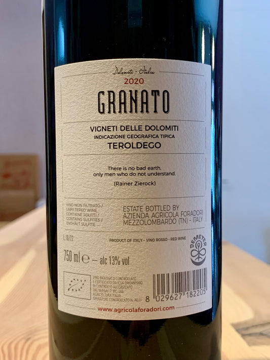 Foradori 2020 Granato Teroldego Vigneti delle Dolomiti IGT Trentino/Bio