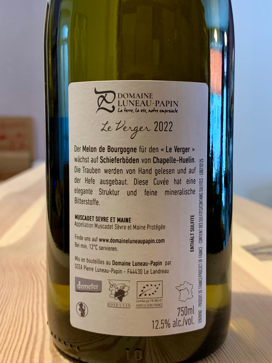 Le Verger 2022 Muscadet Sèvre & Maine Sur Lie Domaine Luneau-Papin Loire/Bio