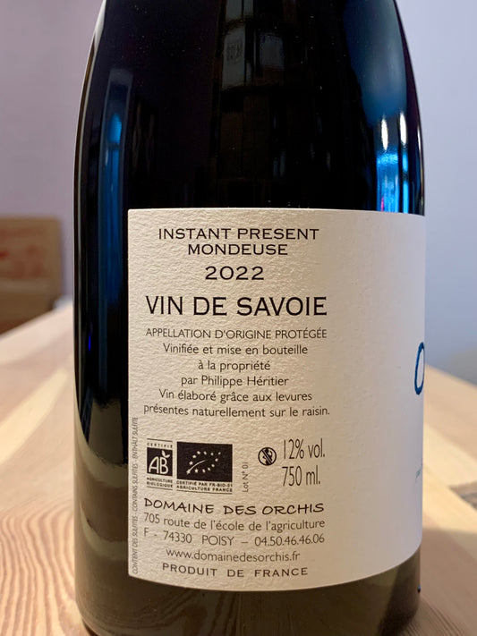 Instant Présent Mondeuse AOP 2022 Vin de Savoie Domaine des Ortis/Bio