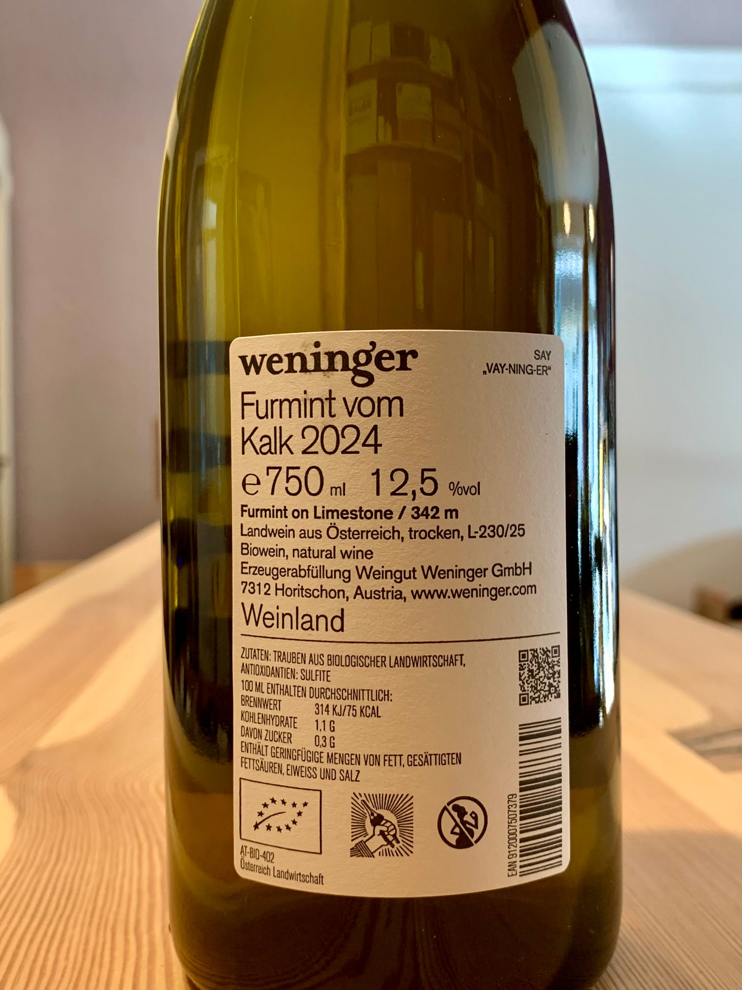 Furmint vom Kalk 2024 Weingut Weninger Burgenland/Bio