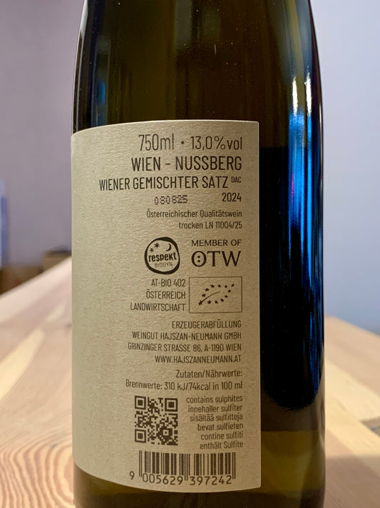 Wiener Gemischter Satz Nussberg 2024 Hajszan-Neumann Wien/Bio
