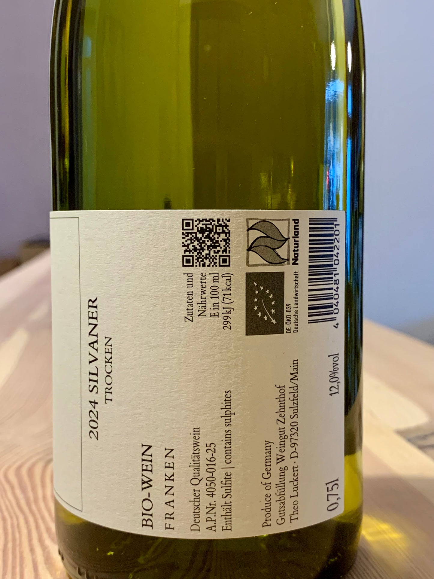 Silvaner trocken 2024 VDP Weingut Zehnthof Luckert Franken/Bio