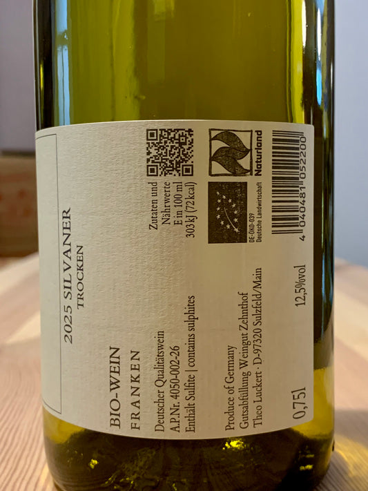 Silvaner trocken 2025 VDP Weingut Zehnthof Luckert Franken/Bio