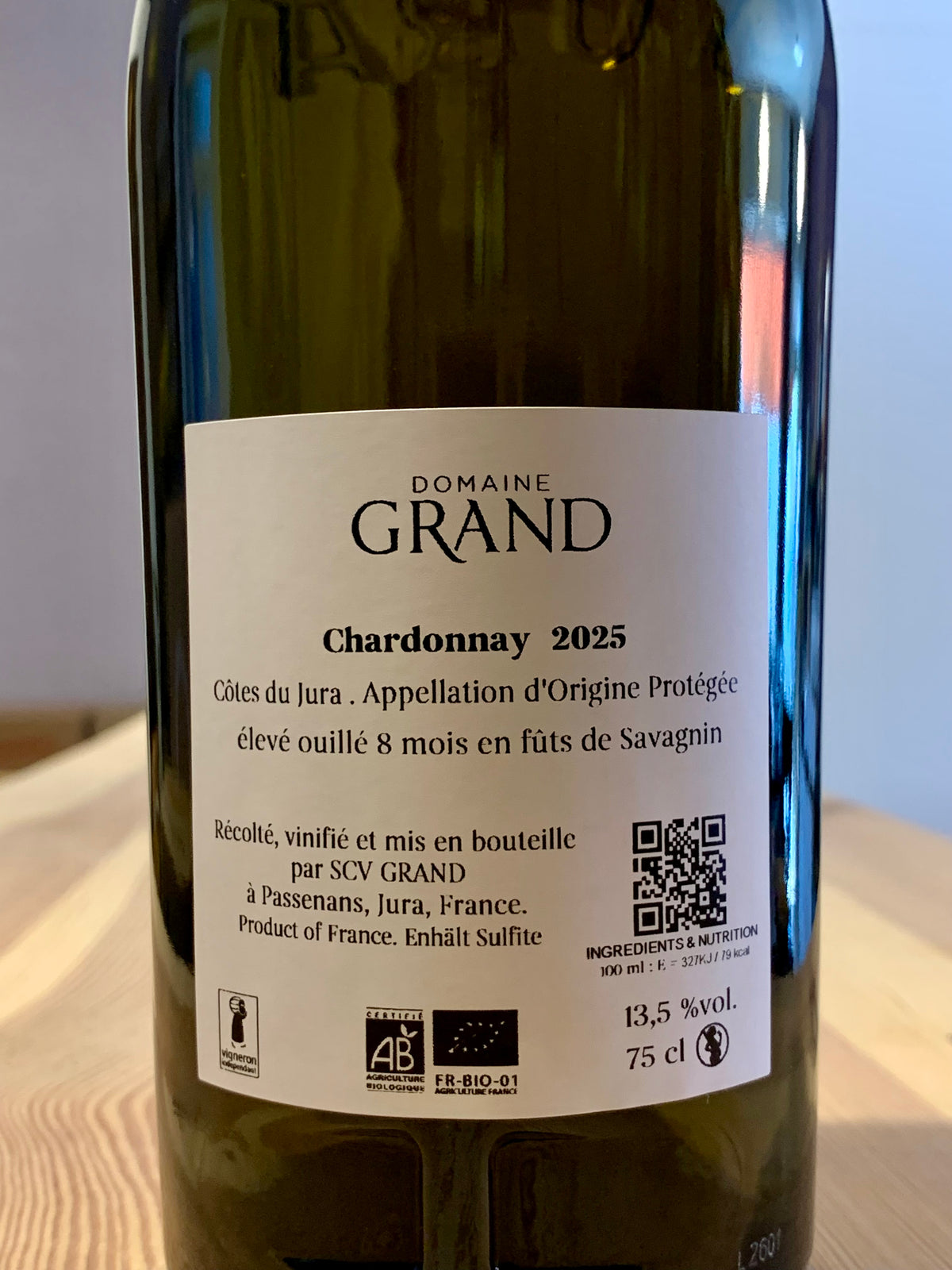 Domaine Grand Côtes du Jura Chardonnay 2025