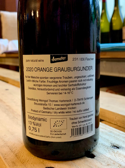 Orange Grauburgunder 2020 Thomas Harteneck Baden/Bio