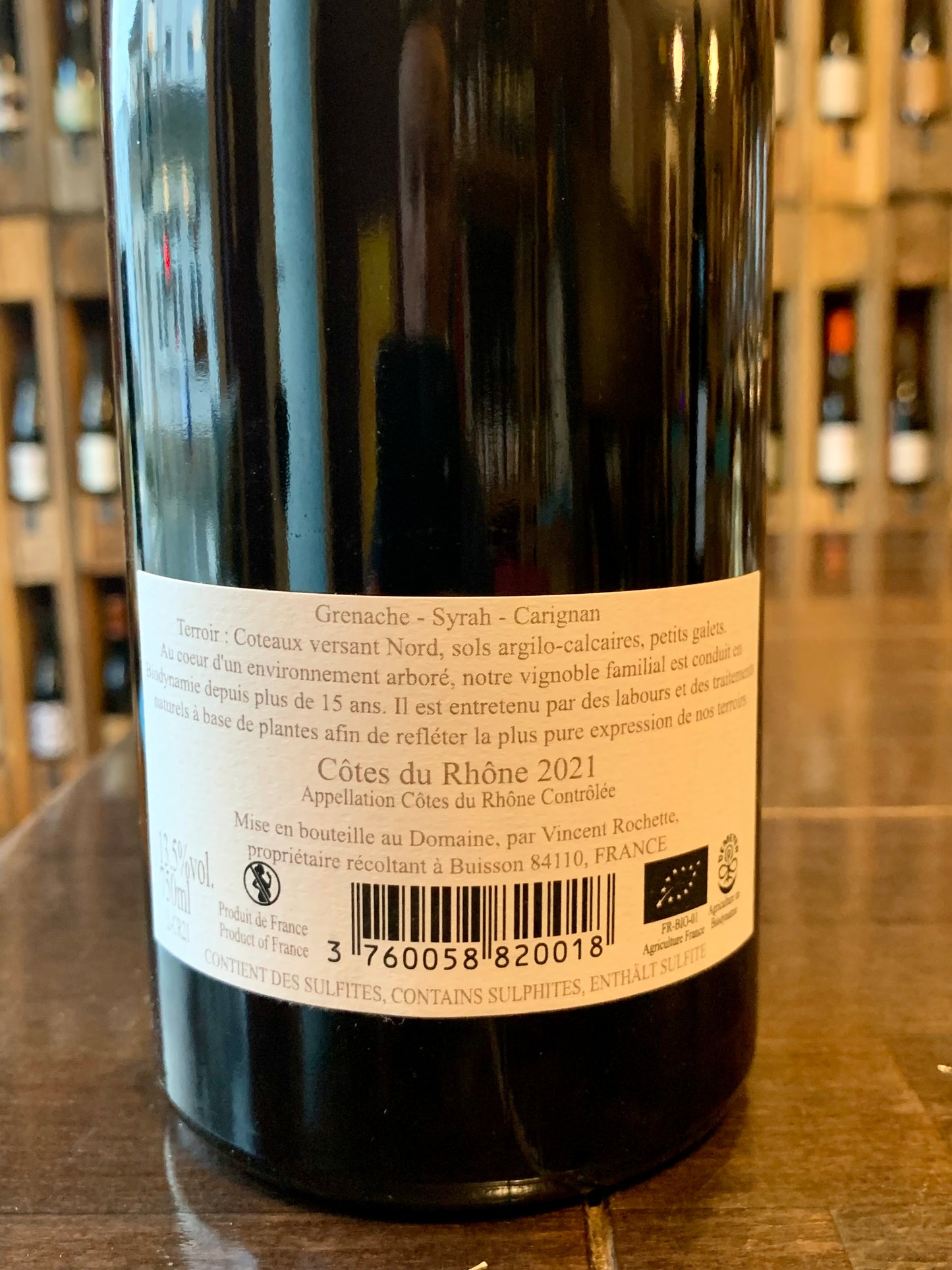 Côte du Rhône Rouge 2022 Domaine Roche-Audran südliche Rhône/Bio