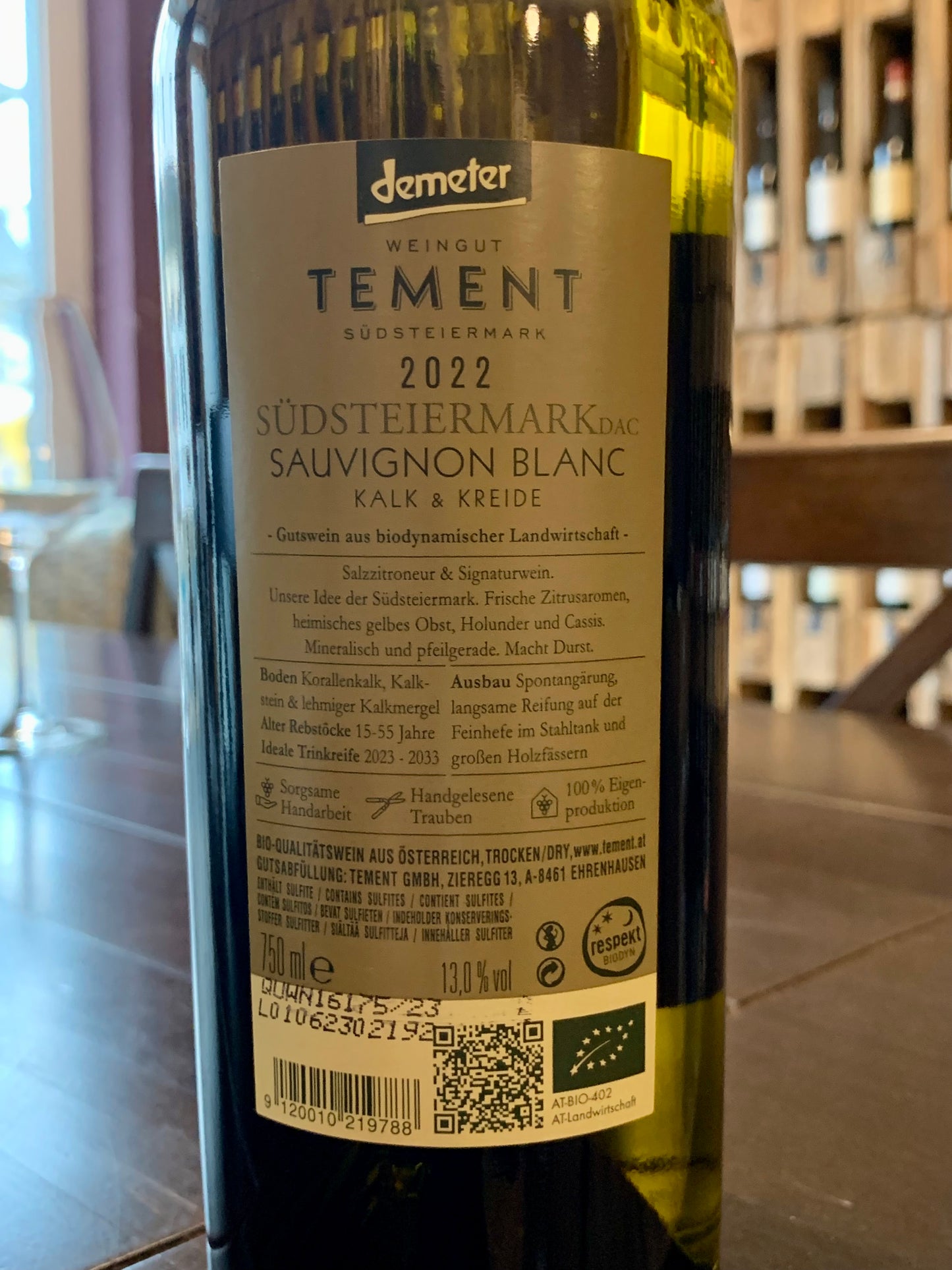 Sauvignon Blanc Kalk&Kreide 2022 Tement Südsteiermark/Bio