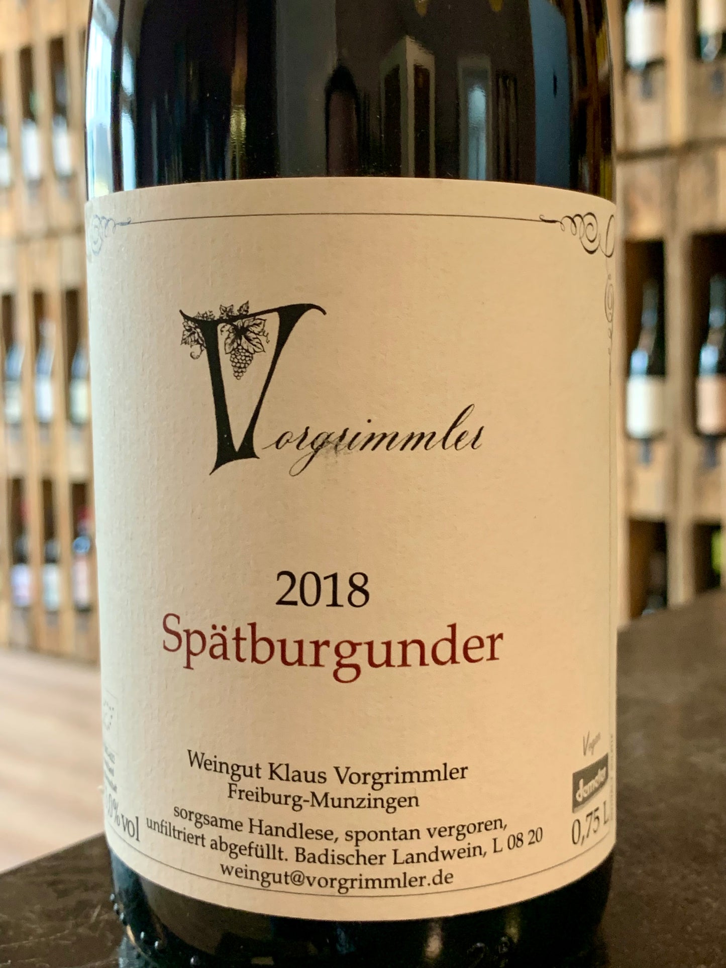 Spätburgunder 2018 Weingut Vorgrimmler Baden/Bio