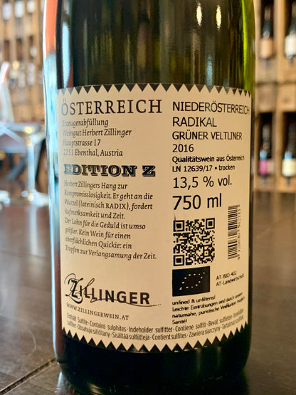 Radikal Grüner Veltliner 2016 Late Release Herbert Zillinger Weinviertel/Bio