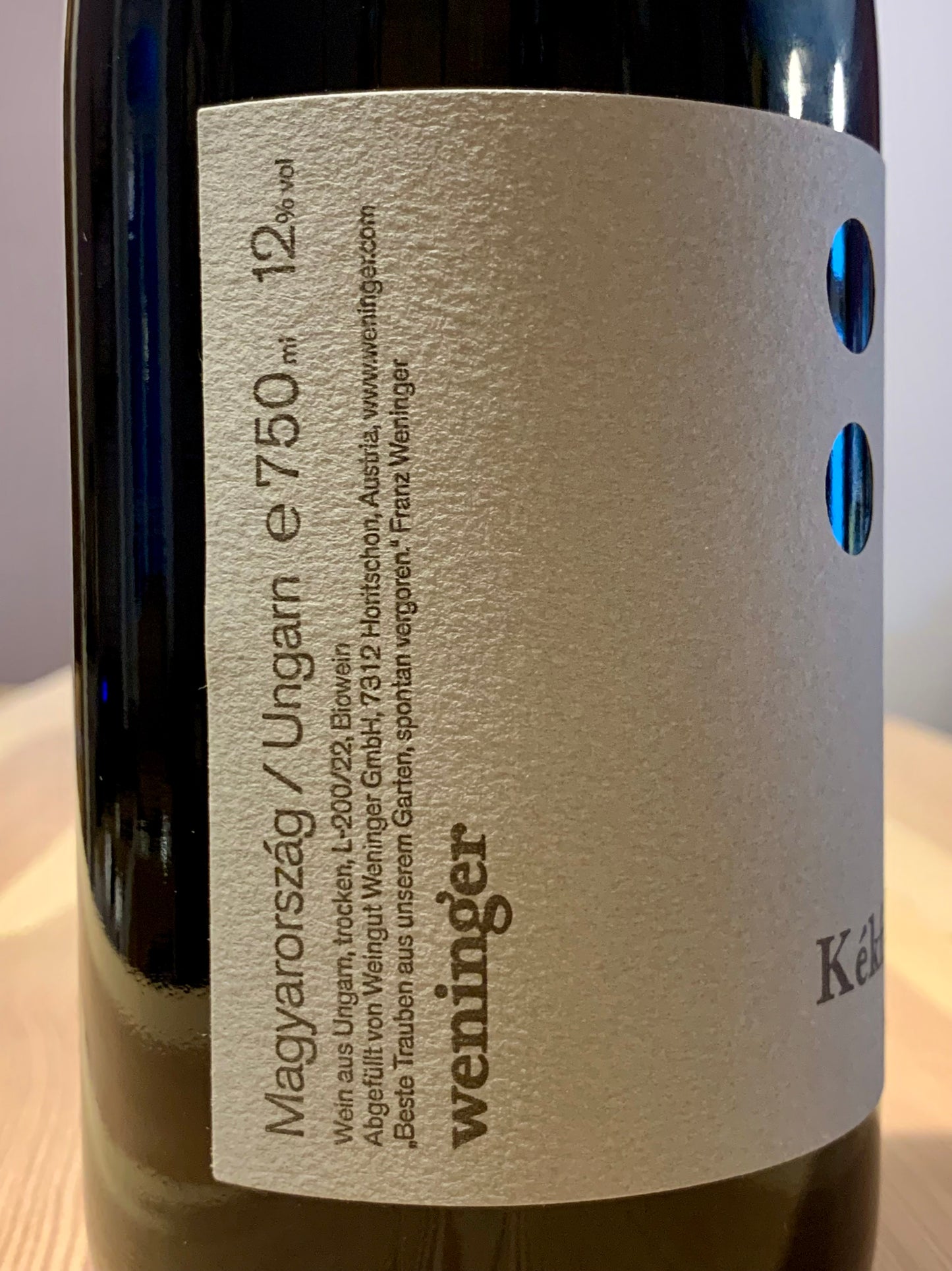 Kékfrankos (Blaufränkisch) 2020 Weingut Weninger Burgenland/Bio