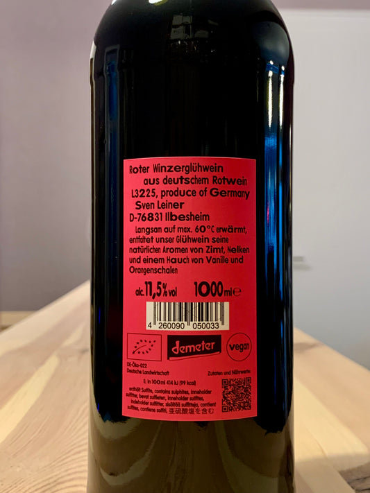 Winzer Glühwein rot Sven Leiner Pfalz/Bio