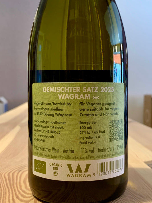 Gemischter Satz 2025 Weingut Söllner Wagram/Bio