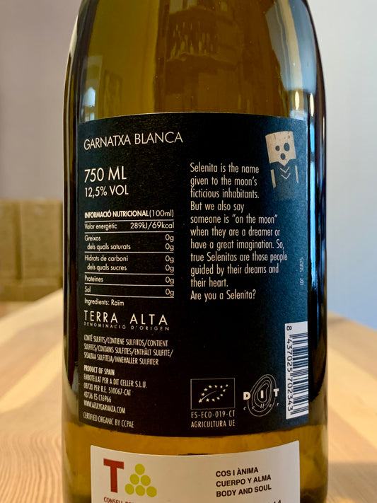 Selenita Granatxa Blanca 2025 DIT Celler Terra Alta/Bio