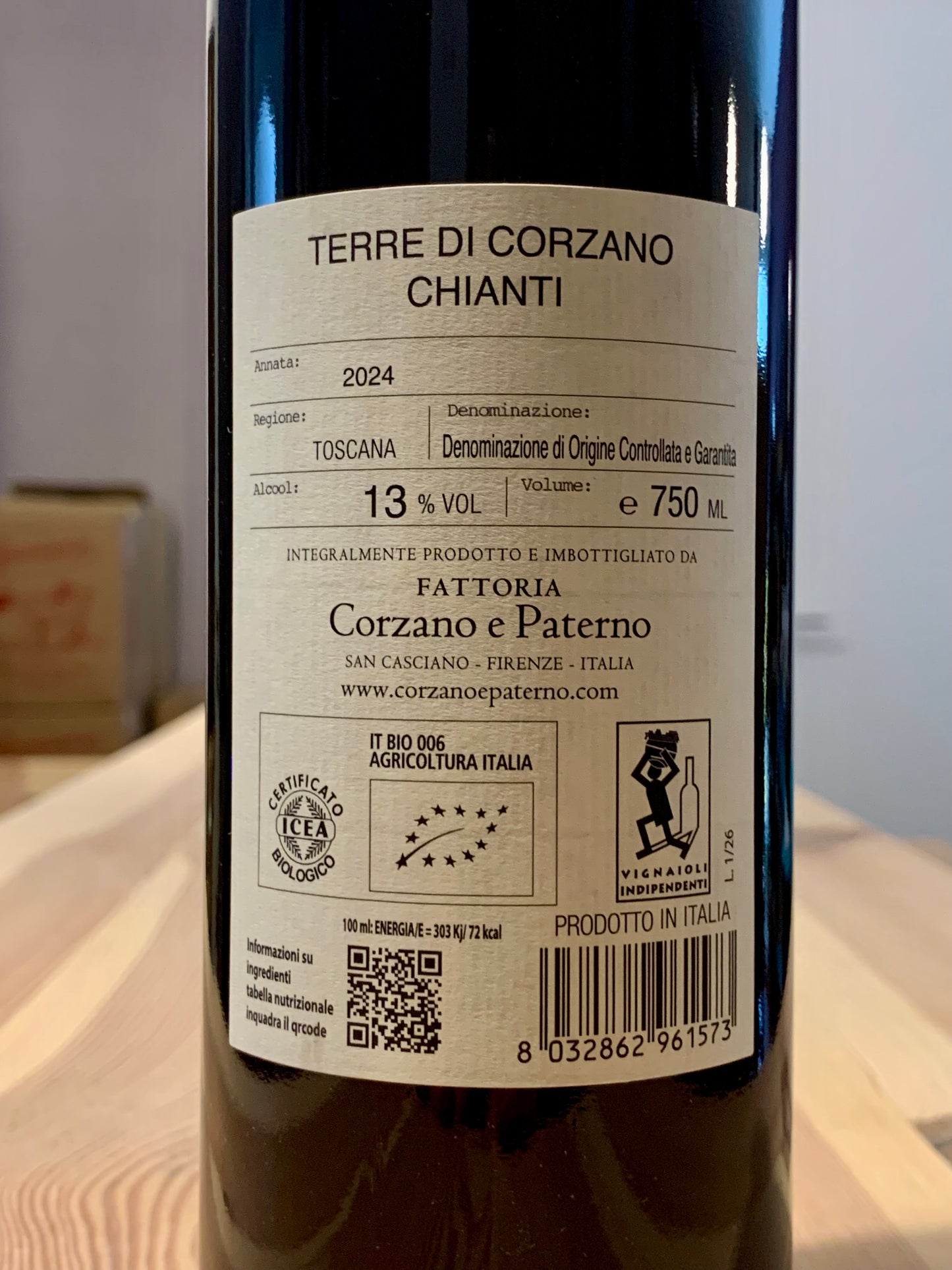 Chianti "Terre di Corzano" DOCG 2024 Corzano e Paterno Toscana/Bio