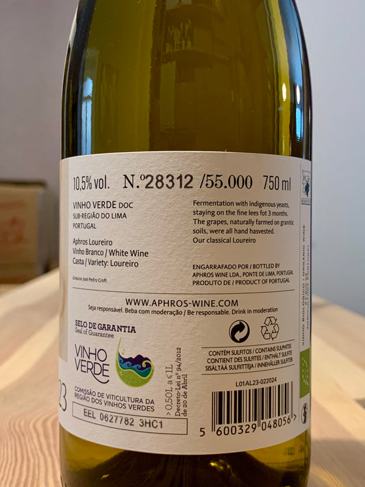 Aphros Loureiro 2023 Aphros Wine Vinho Verde/Bio